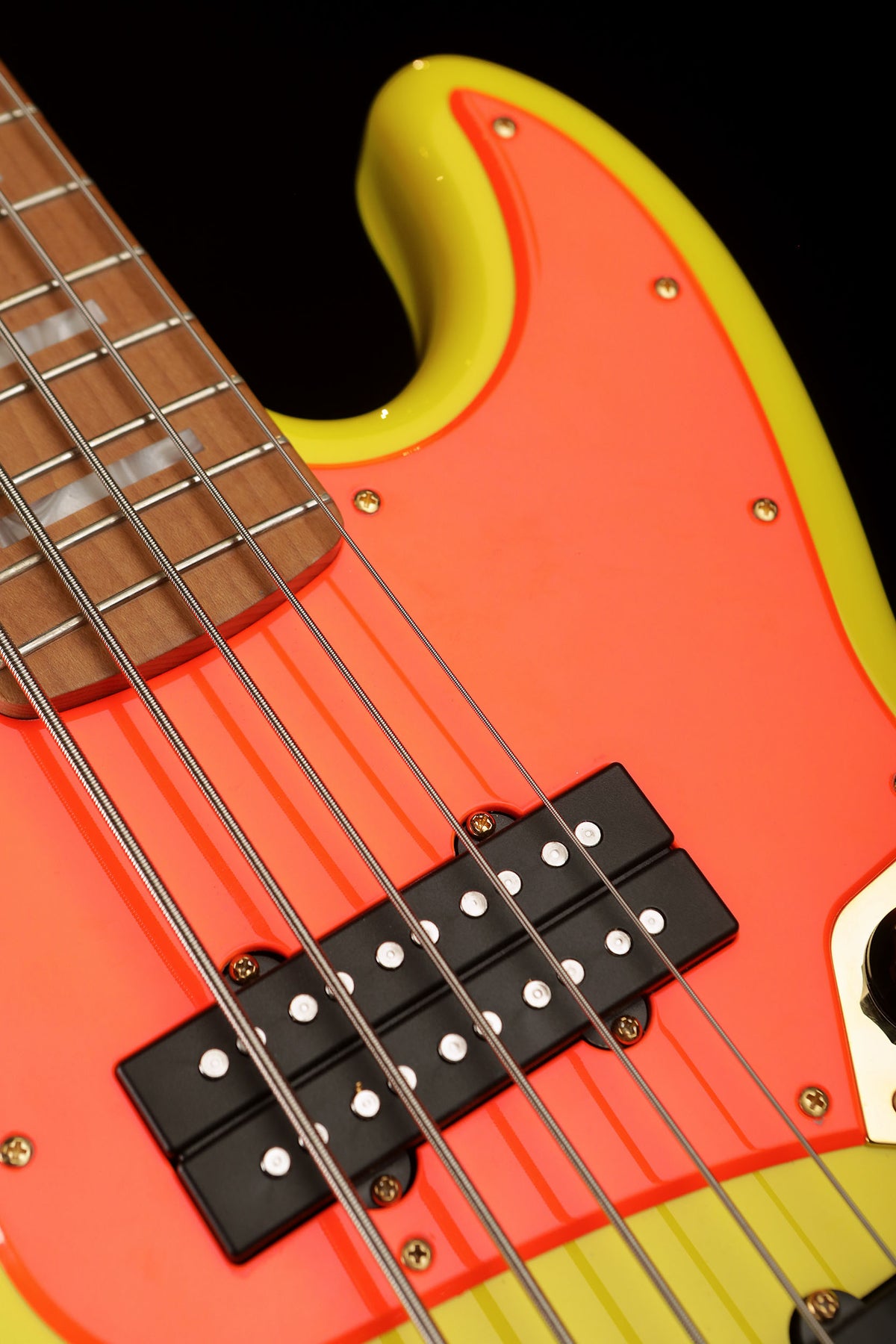 Fender Mononeon Jazz V Bass Neon Yellow - Bass Centre Music Store Melbourne