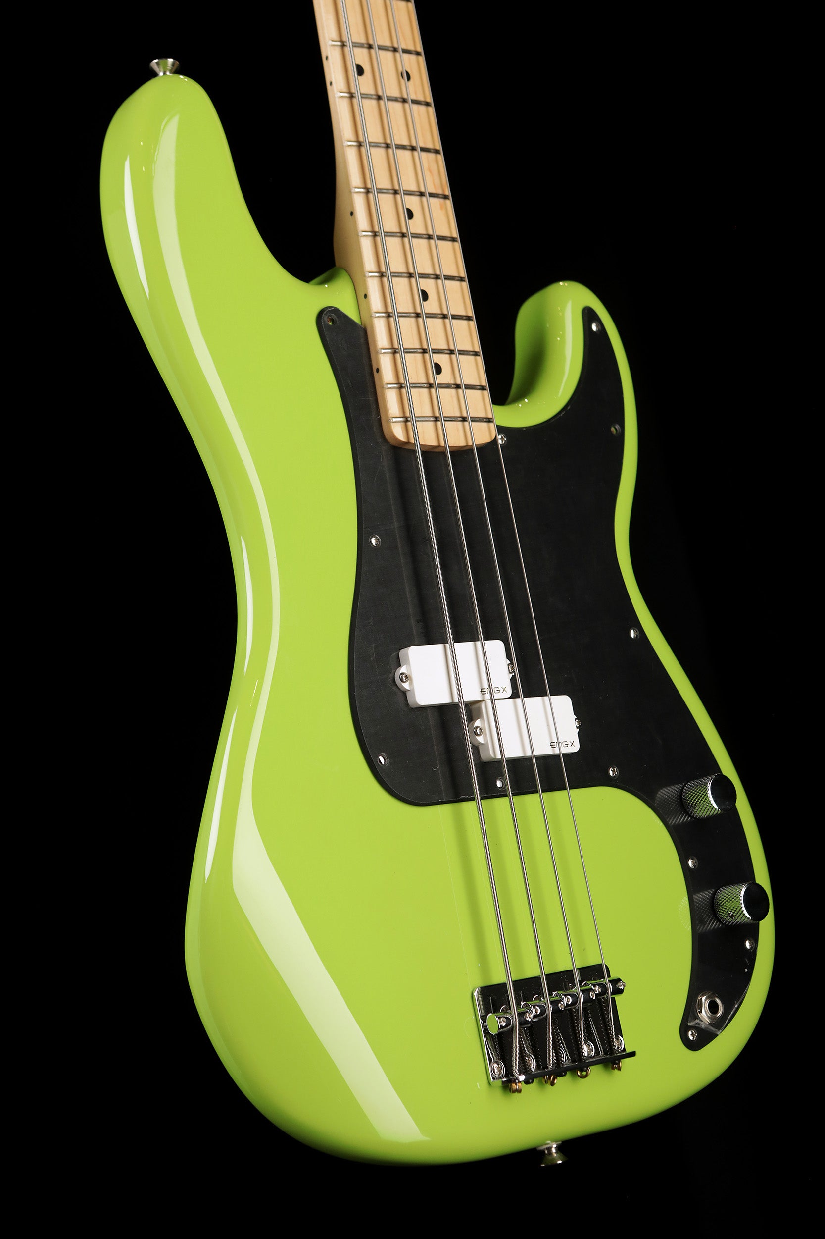 Fender BC Custom Precision Bass, Electron Green, EMG PAX White