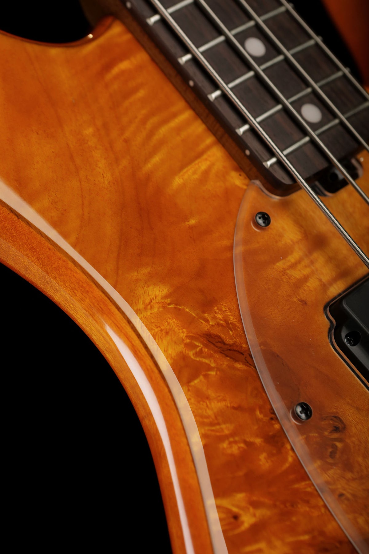 Sterling by Musicman Ray34 HH Poplar Burl Amber - Bass Centre Music Store Melbourne