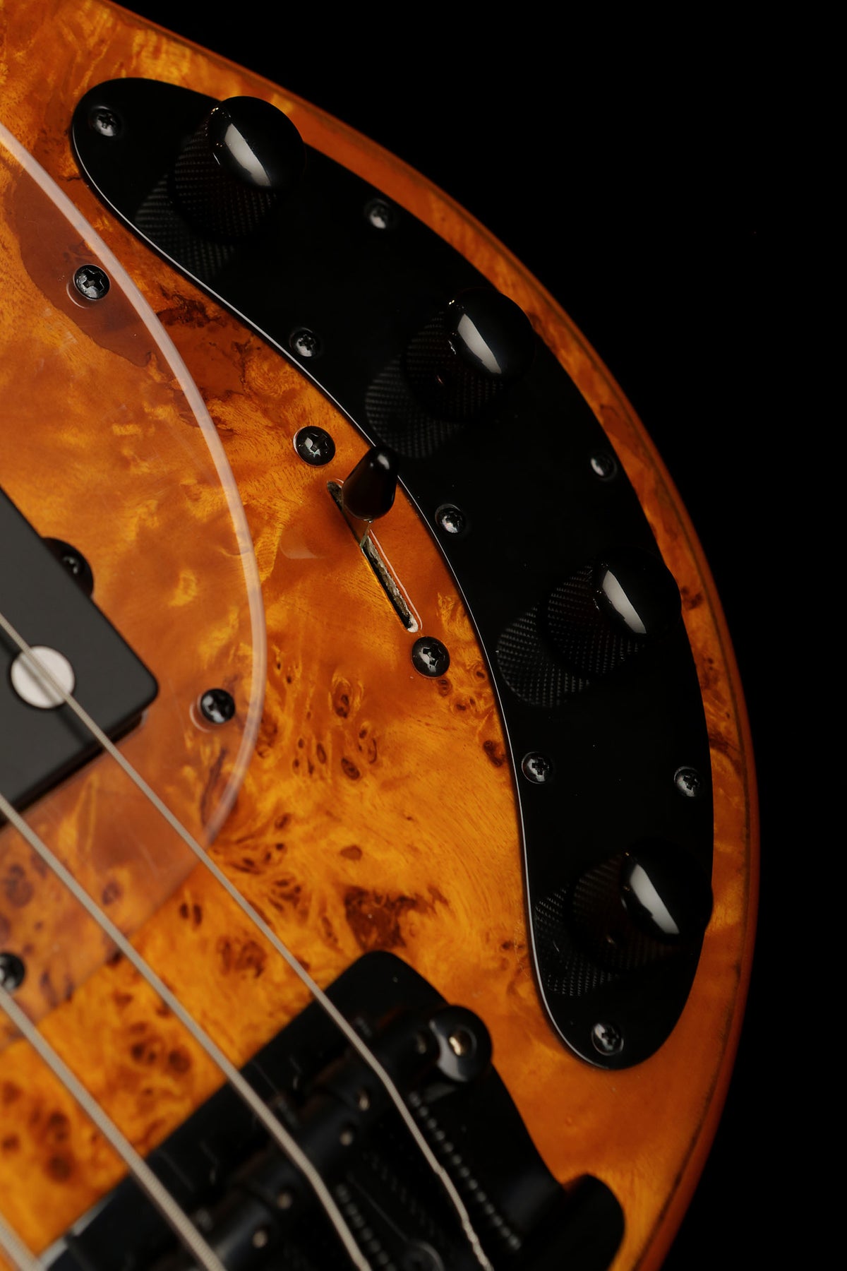 Sterling by Musicman Ray34 HH Poplar Burl Amber - Bass Centre Music Store Melbourne