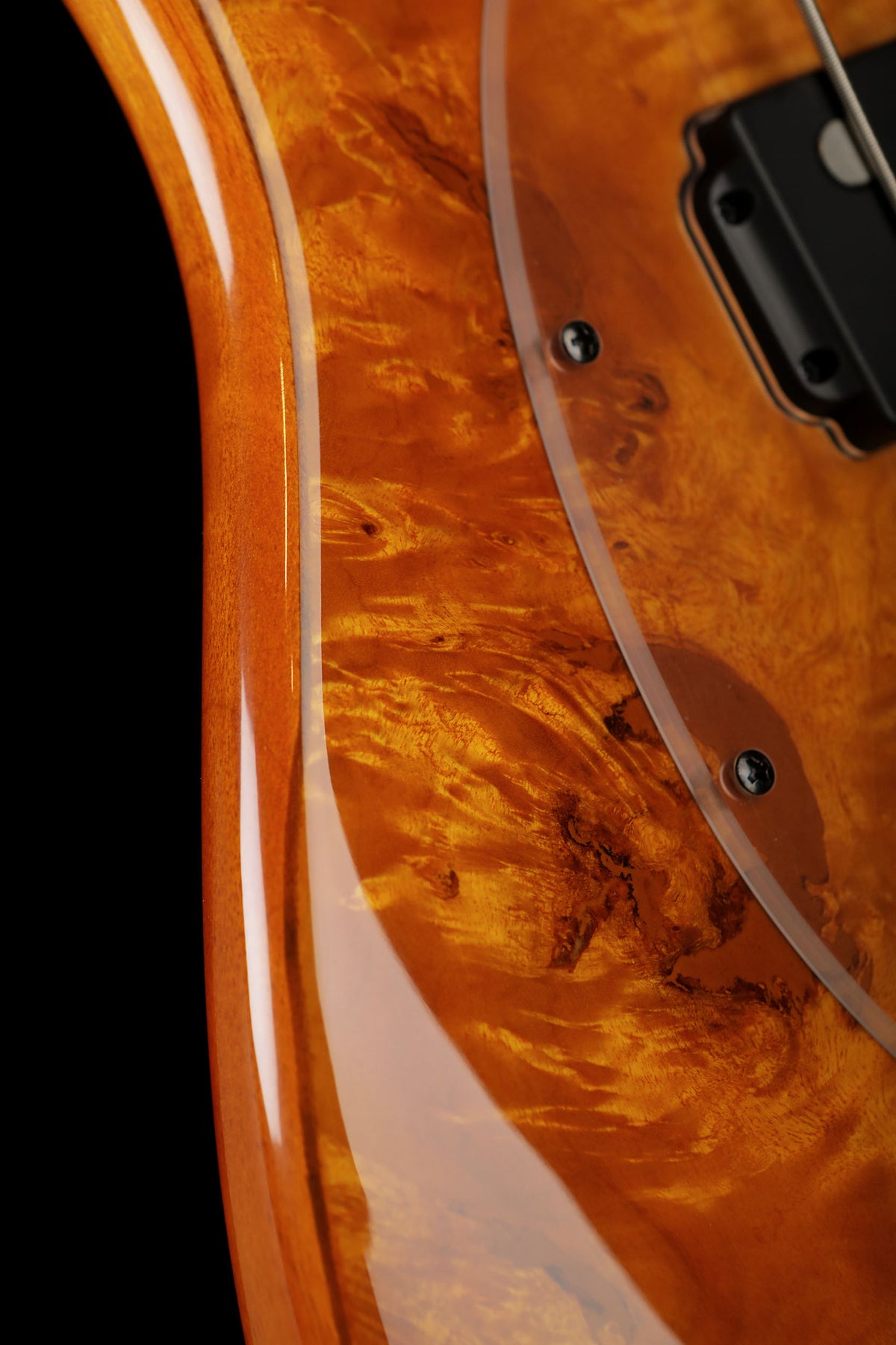 Sterling by Musicman Ray34 HH Poplar Burl Amber - Bass Centre Music Store Melbourne