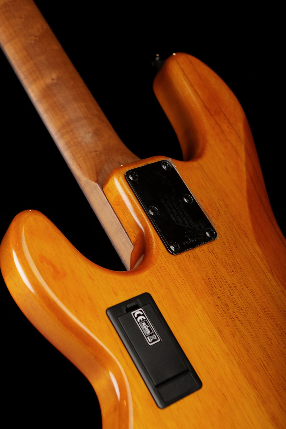 Sterling by Musicman Ray34 HH Poplar Burl Amber - Bass Centre Music Store Melbourne