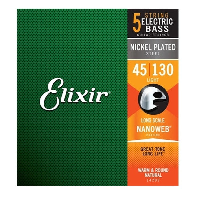 Elixir Nanoweb 5 String Set - Bass Centre Music Store Melbourne