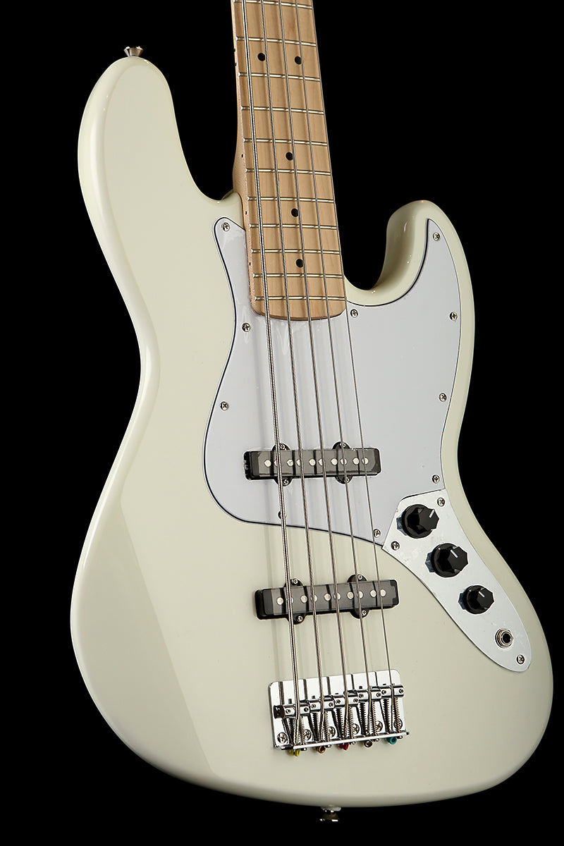 Squier Affinity Jazz V - Maple Board, White - Bass Centre Music Store Melbourne