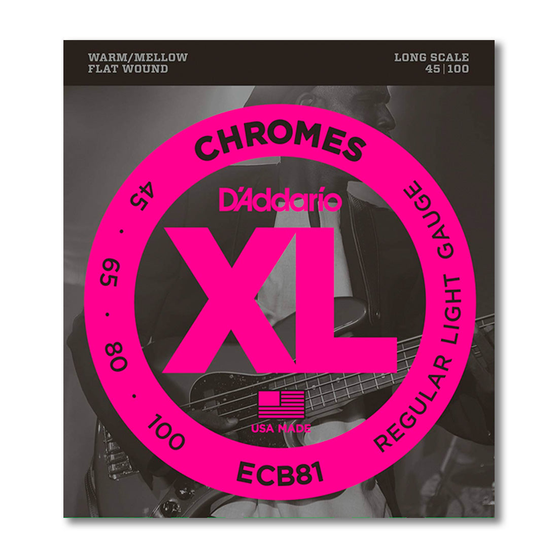 D&#39;Addario ECB Chromes Flat Wound 4 string - Bass Centre Music Store Melbourne