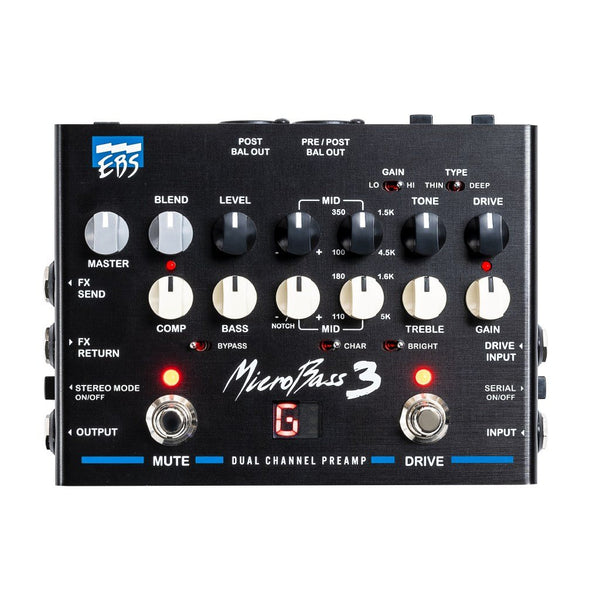 EBS Microbass 3 Preamp/DI pedal for bass