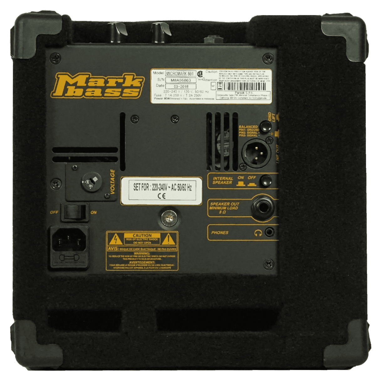 Markbass Micromark 801 60W 1x8 Bass Combo Amp - Bass Centre Music Store Melbourne