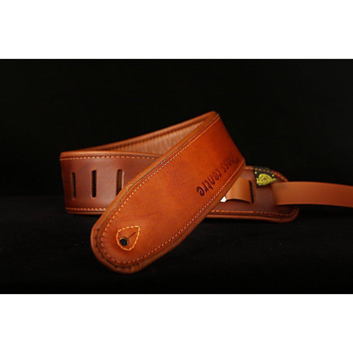 Colonial Leather Soup 2.5&quot; Padded Leather Strap - Bass Centre Music Store Melbourne