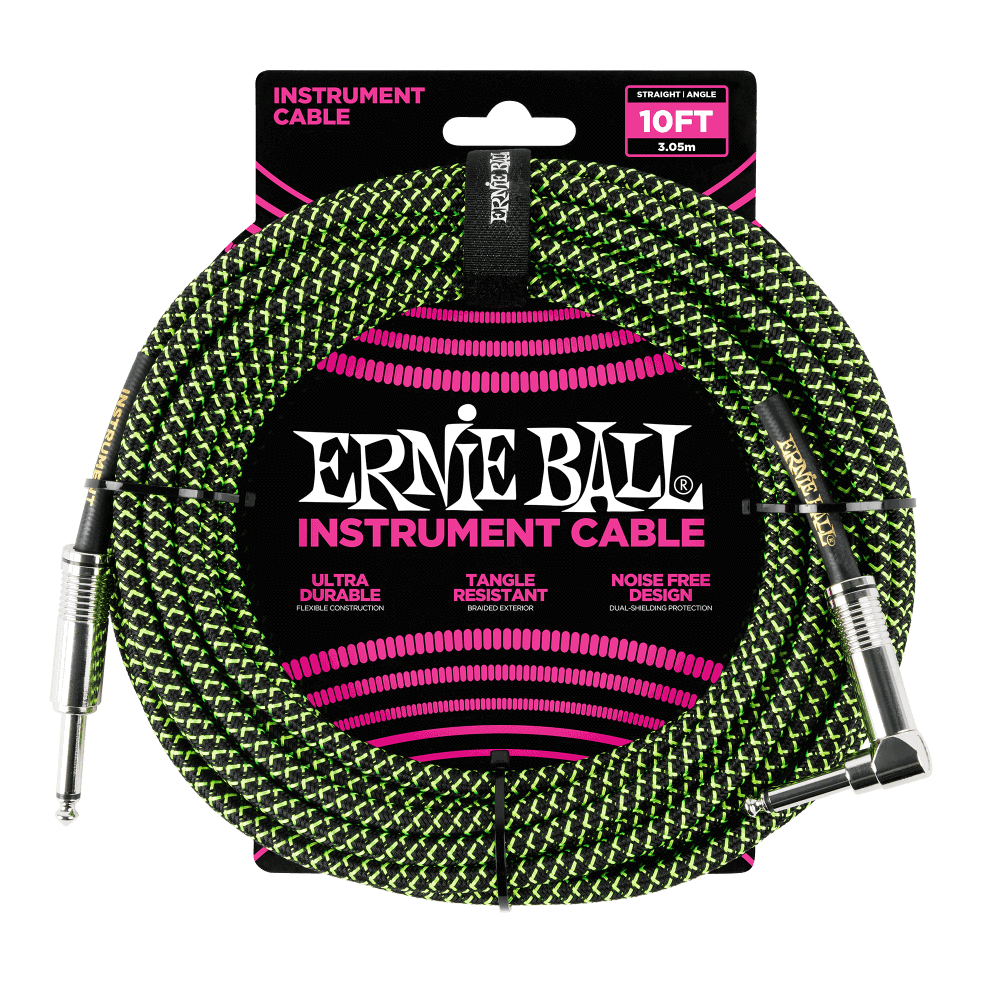 Ernie Ball 10&#39; Braided Cables - Bass Centre Music Store Melbourne