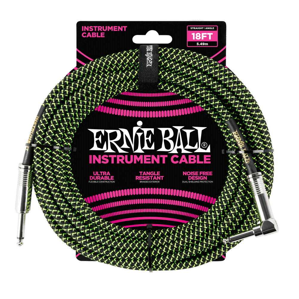 Ernie Ball 18&#39; Braided Cables - Bass Centre Music Store Melbourne