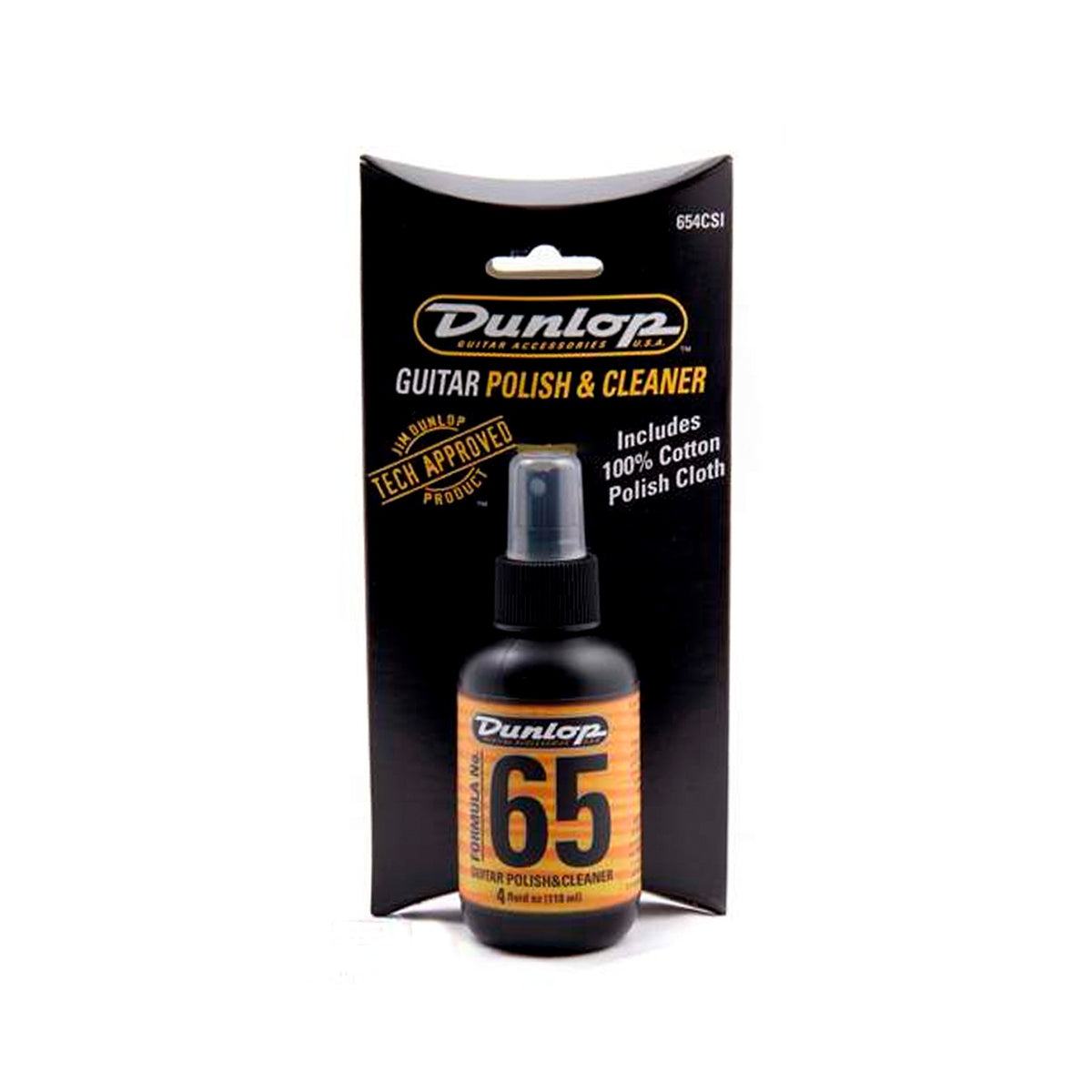 Jim Dunlop 65 Cleaner-Polish with a Polish Cloth. - Bass Centre Music Store Melbourne