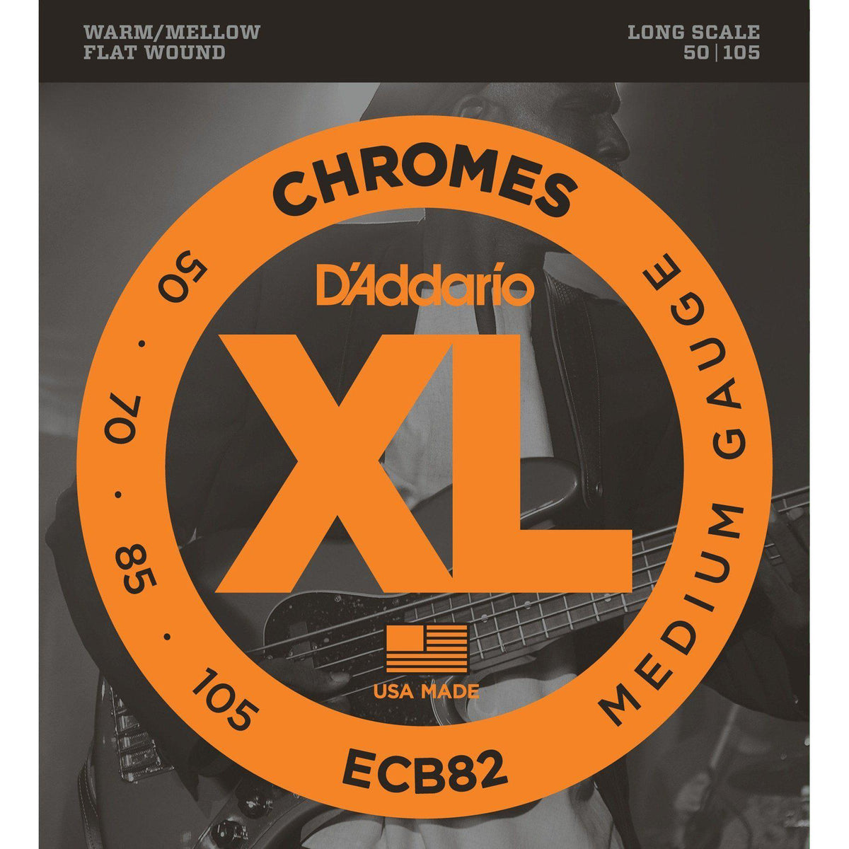 D&#39;Addario ECB Chromes Flat Wound 4 string - Bass Centre Music Store Melbourne