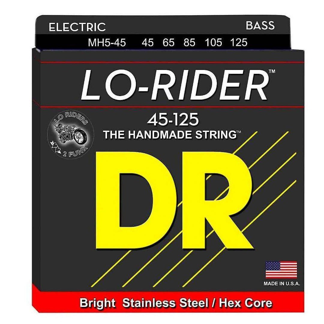 Dr Strings Lo-Rider  5 Str Set 45/125 - Bass Centre Music Store Melbourne